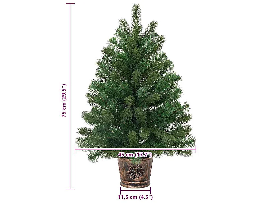 Künstlicher Weihnachtsbaum Grün 75 cm PVC, PE und Stahl