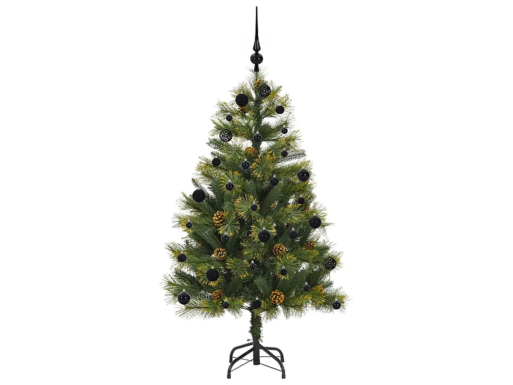 Albero di Natale artificiale con rami flessibili e pigne 150 cm