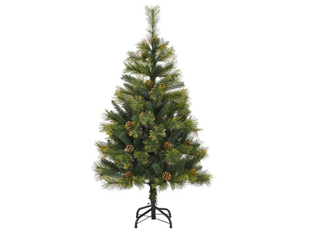 Albero di Natale artificiale con rami flessibili e pigne 150 cm
