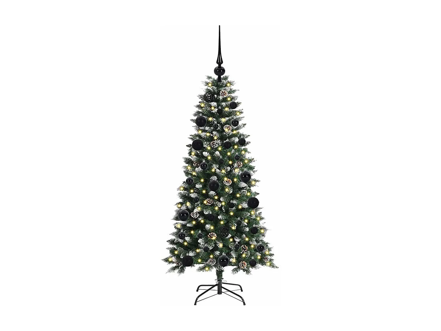 Sapin de Noël artificiel avec 150 LED Vert 55 x 55 x 120 cm
