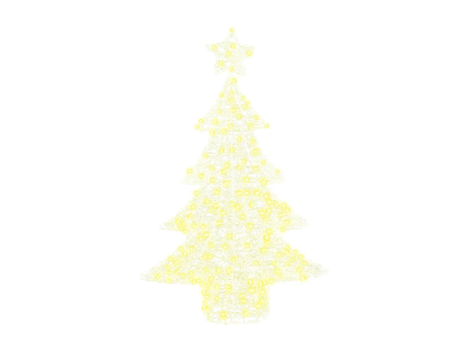 Sapin de Noël avec 100 LED Blanc chaud 120 cm Acrylique
