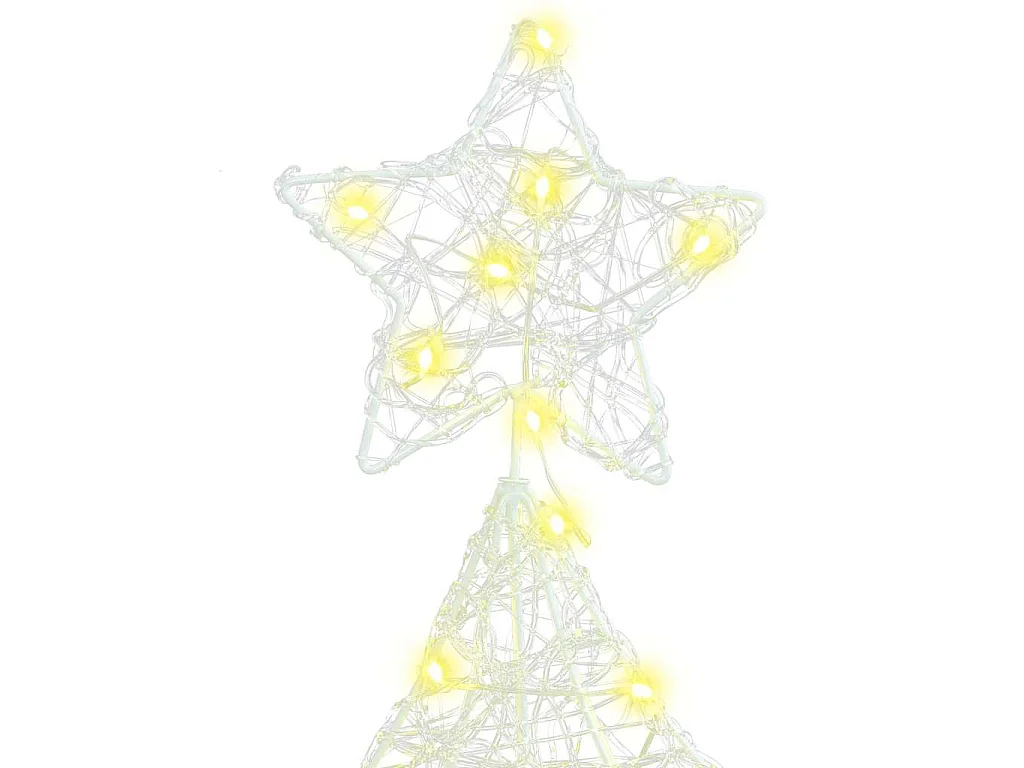Sapin de Noël avec 100 LED Blanc chaud 120 cm Acrylique