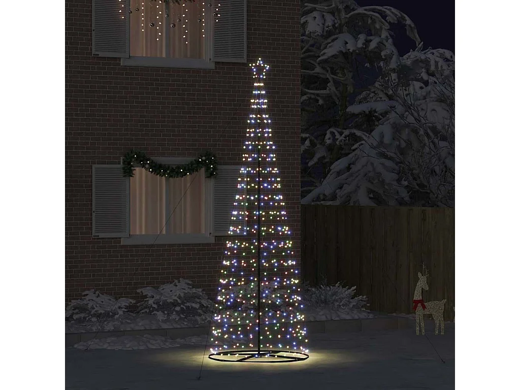 Arbre de Noël LED avec 800 LED Multicolore 400 cm Fer