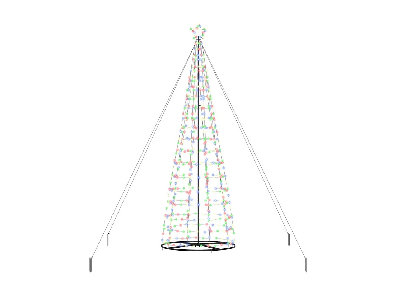 Arbre de Noël LED avec 800 LED Multicolore 400 cm Fer