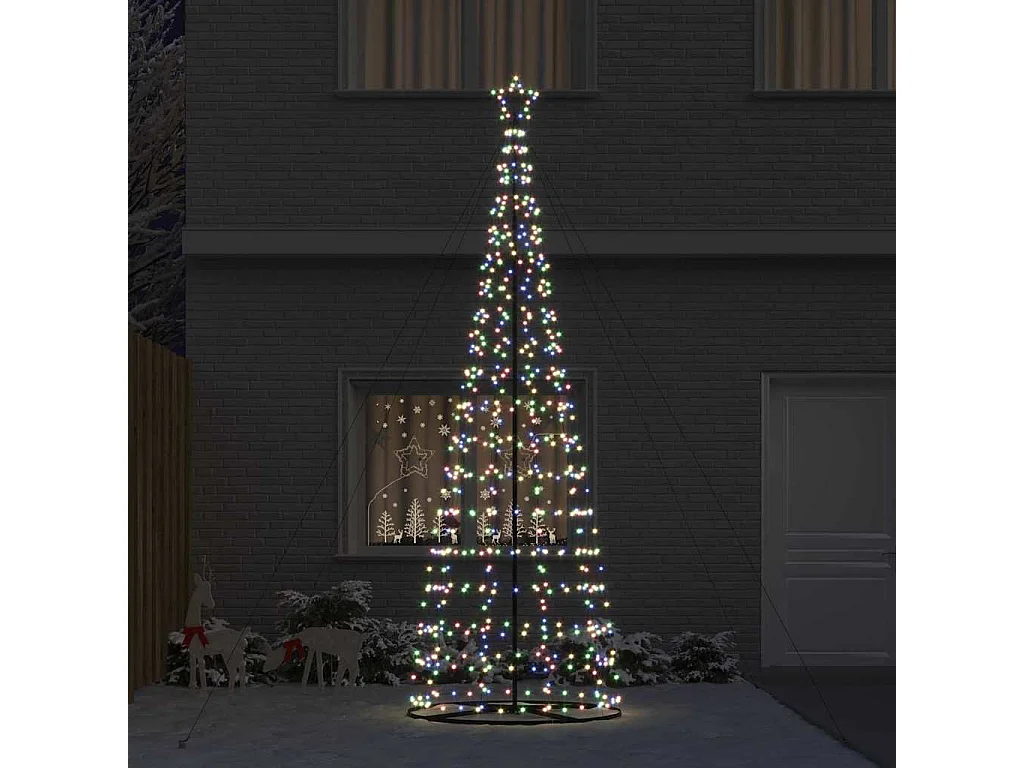 Arbre de Noël LED avec 800 LED Multicolore 400 cm Fer