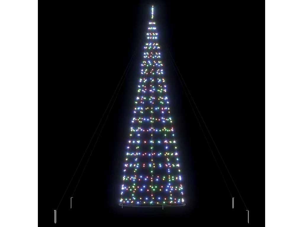 Arbre de Noël LED avec 800 LED Multicolore 400 cm Fer