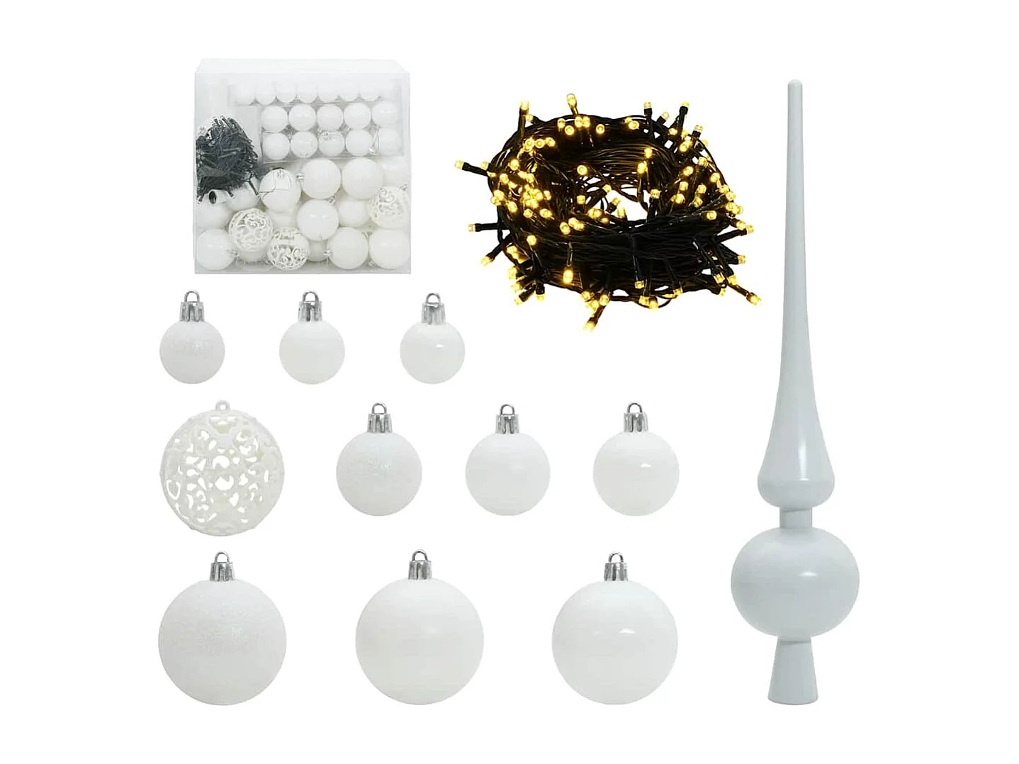 Albero di Natale artificiale flessibile in silicone 300 LED 240 cm