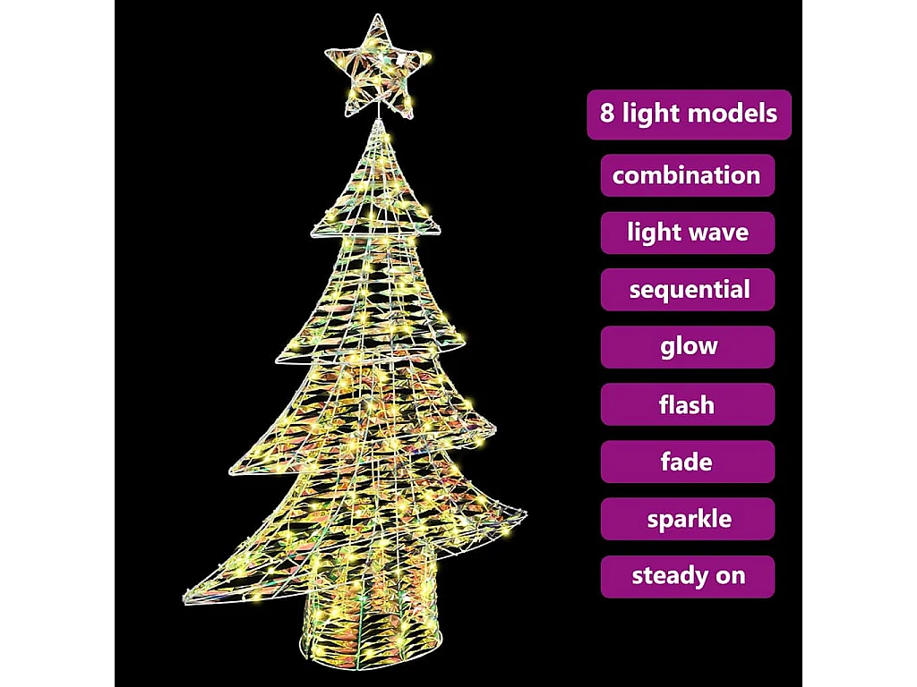 Sapin de Noël avec 120 LED Blanc chaud 120 cm PET