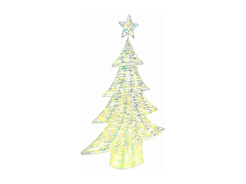 Sapin de Noël avec 120 LED Blanc chaud 120 cm PET