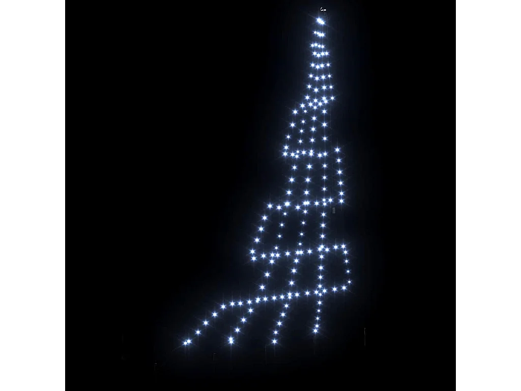 LED kerstboom met grondpennen Koel wit 300 cm Metaal