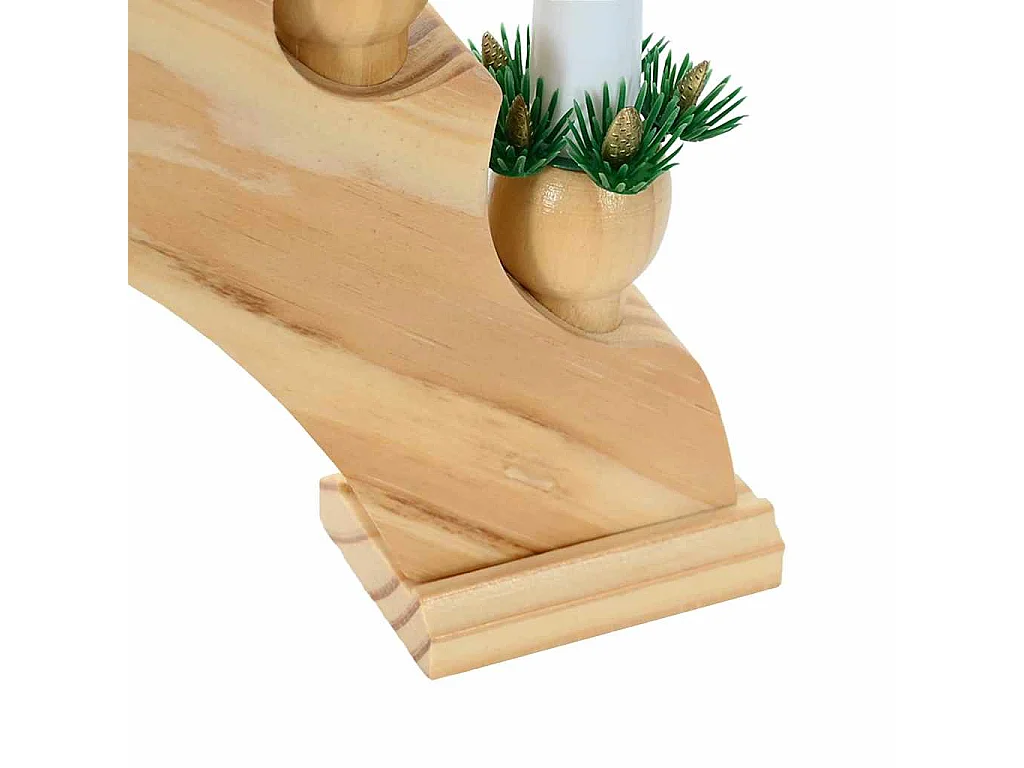 Kerstkaarsenboog met 10 bruine LED-kaarsen