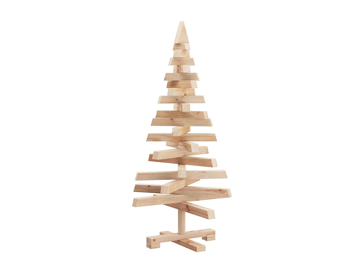 Arbres de Noël avec support Naturel 90 cm Bois massif en pin