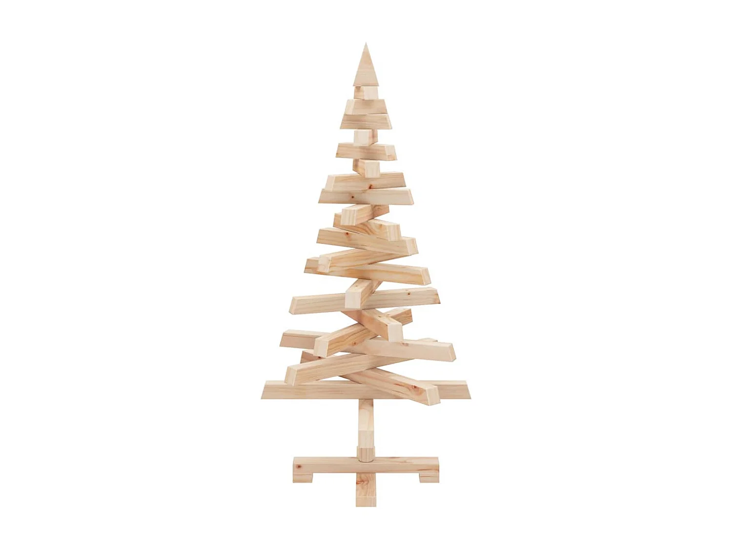 Arbres de Noël avec support Naturel 90 cm Bois massif en pin