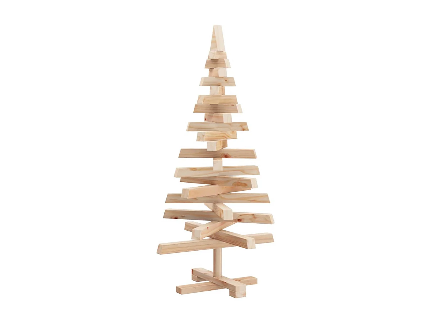 Arbres de Noël avec support Naturel 90 cm Bois massif en pin