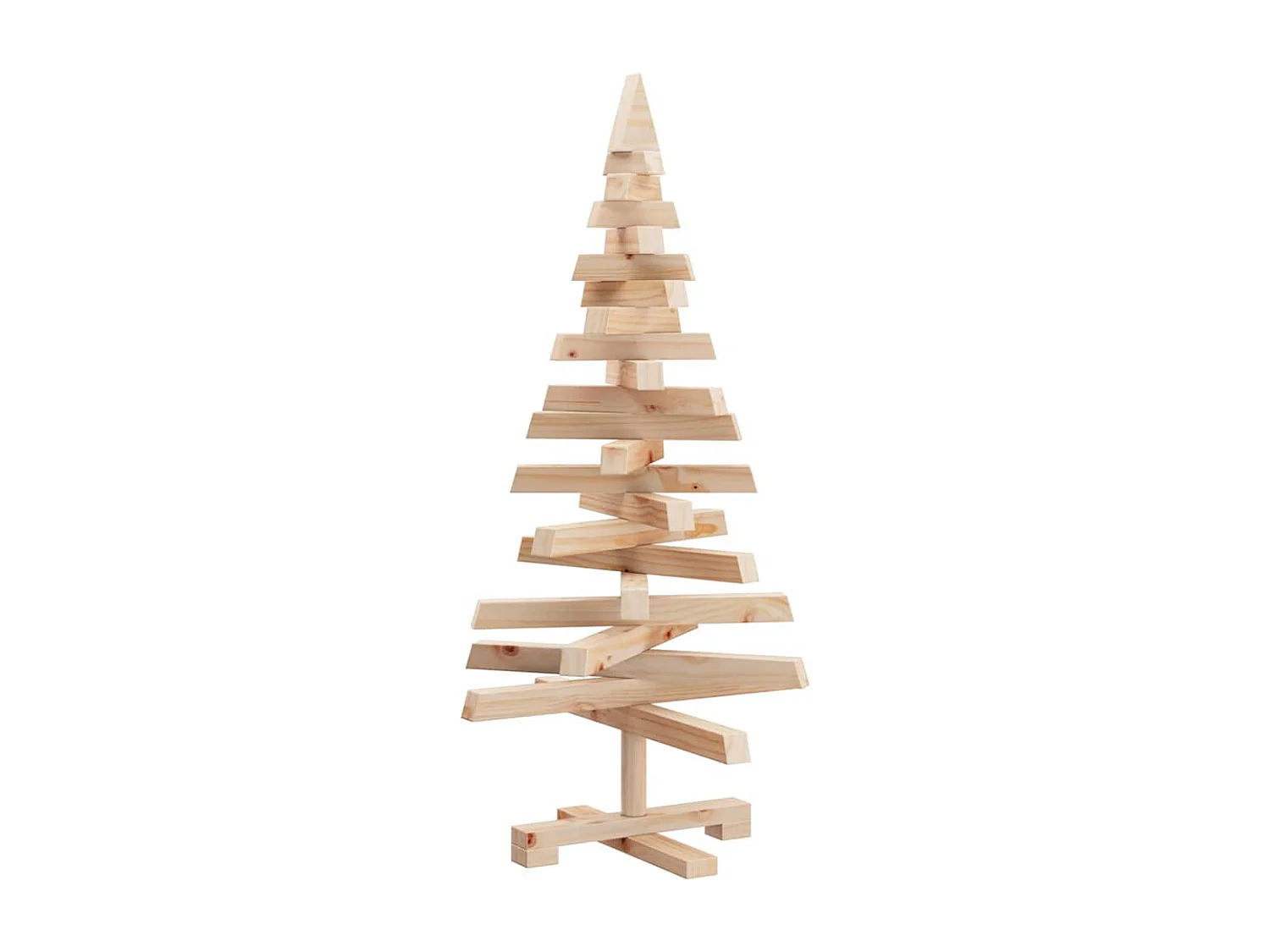 Arbres de Noël avec support Naturel 90 cm Bois massif en pin