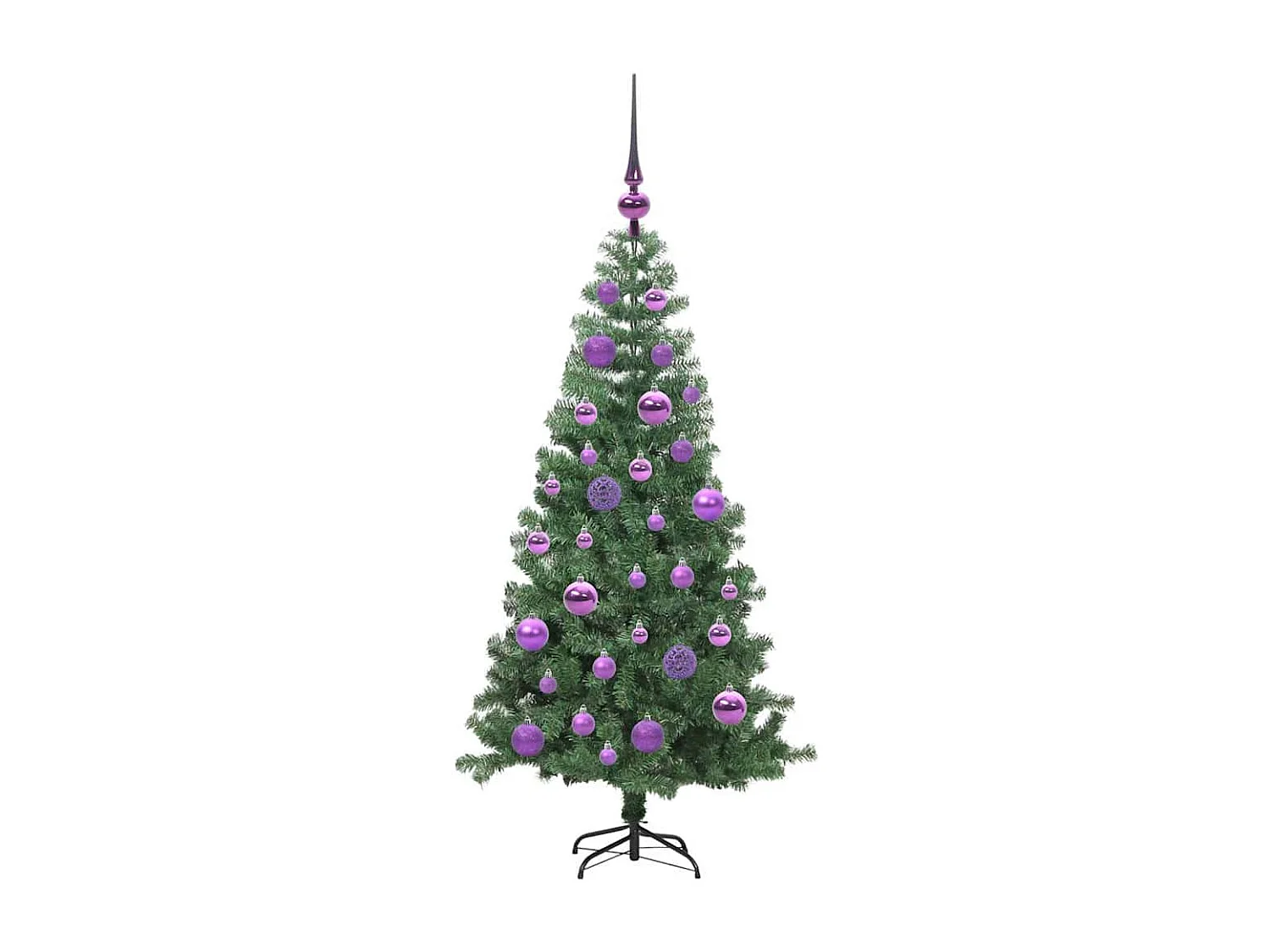 Sapin de Noël avec 150 LED avec support Vert 120 cm PVC