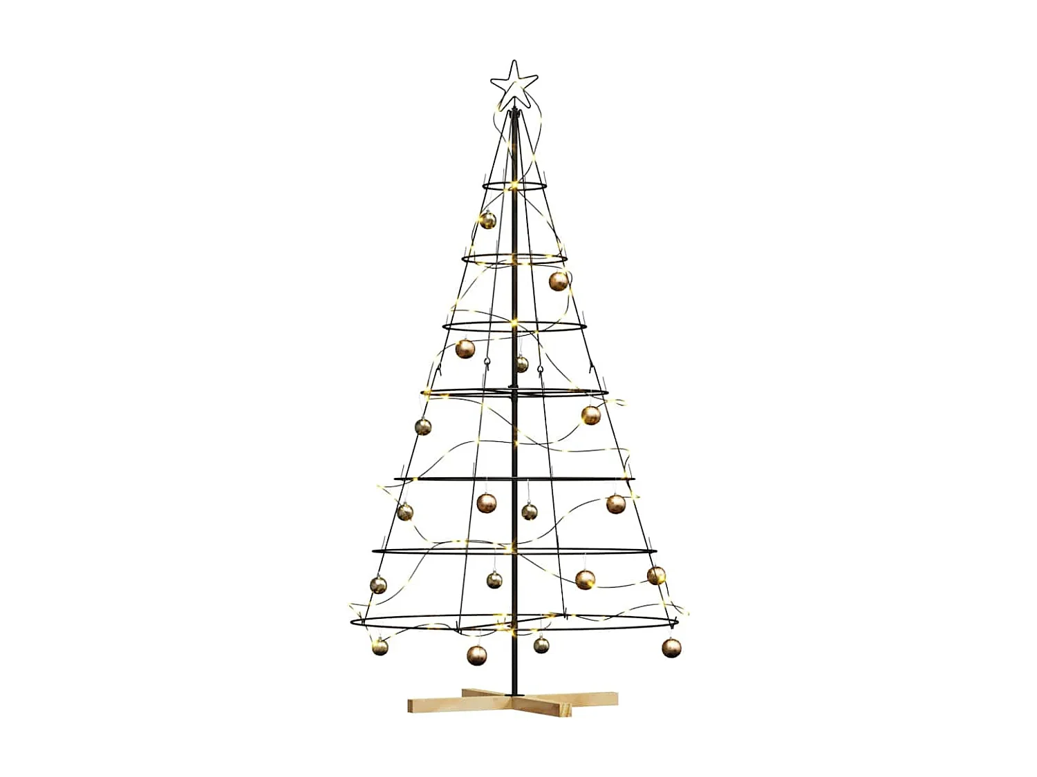 Weihnachtskegelbaum mit Ständer Schwarz 180cm Stahl