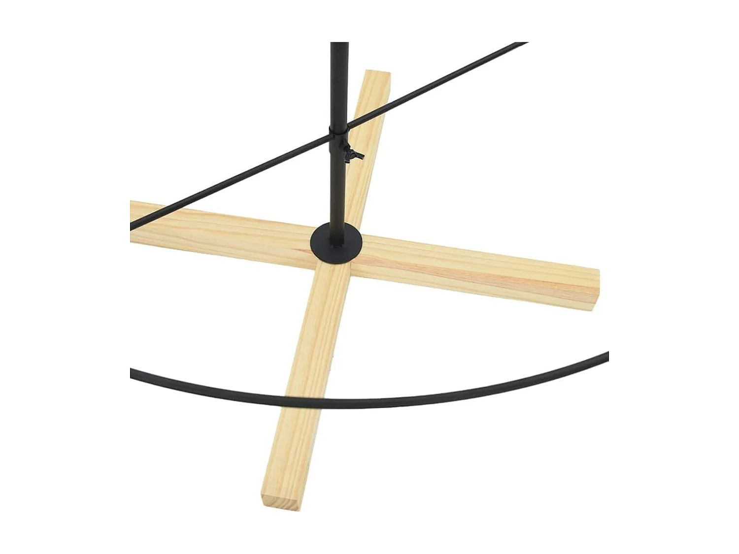 Albero di Natale a cono con supporto nero 180 cm in acciaio