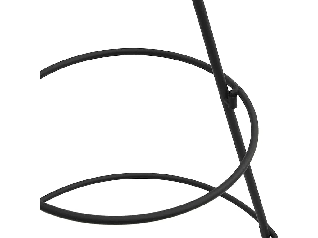 Albero di Natale in metallo per decorazione nero 125 cm