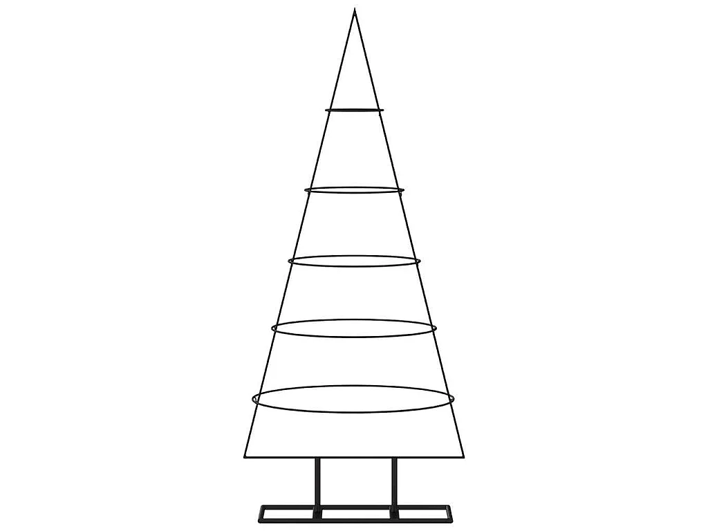 Albero di Natale in metallo per decorazione nero 125 cm