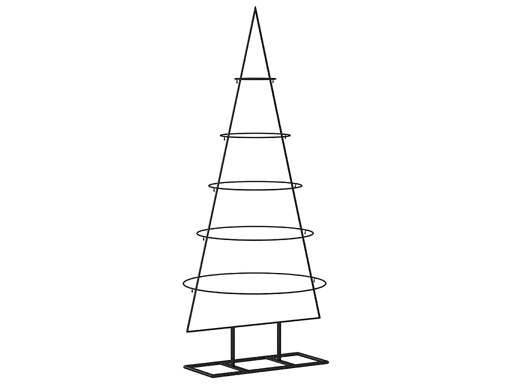 Albero di Natale in metallo per decorazione nero 125 cm
