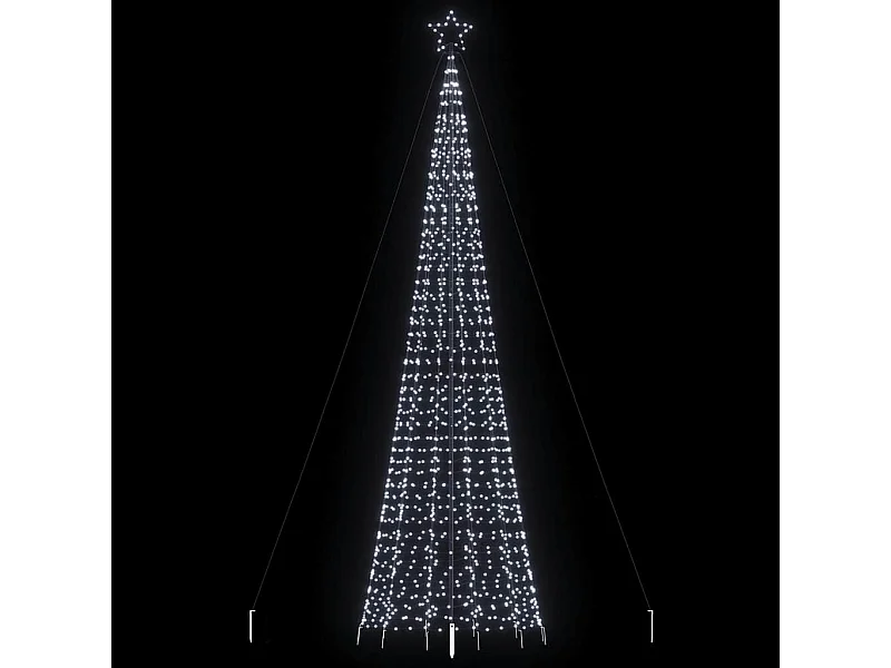 Sapin de Noël à LED avec pointes 1534 LED blanc froid 500 cm