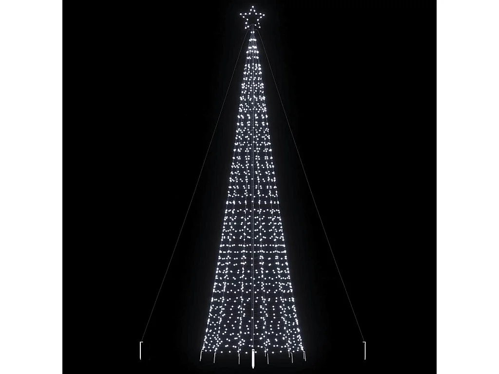 Sapin de Noël à LED avec pointes 1534 LED blanc froid 500 cm
