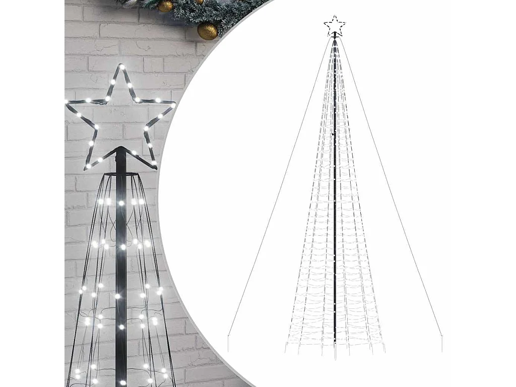 Sapin de Noël à LED avec pointes 1534 LED blanc froid 500 cm