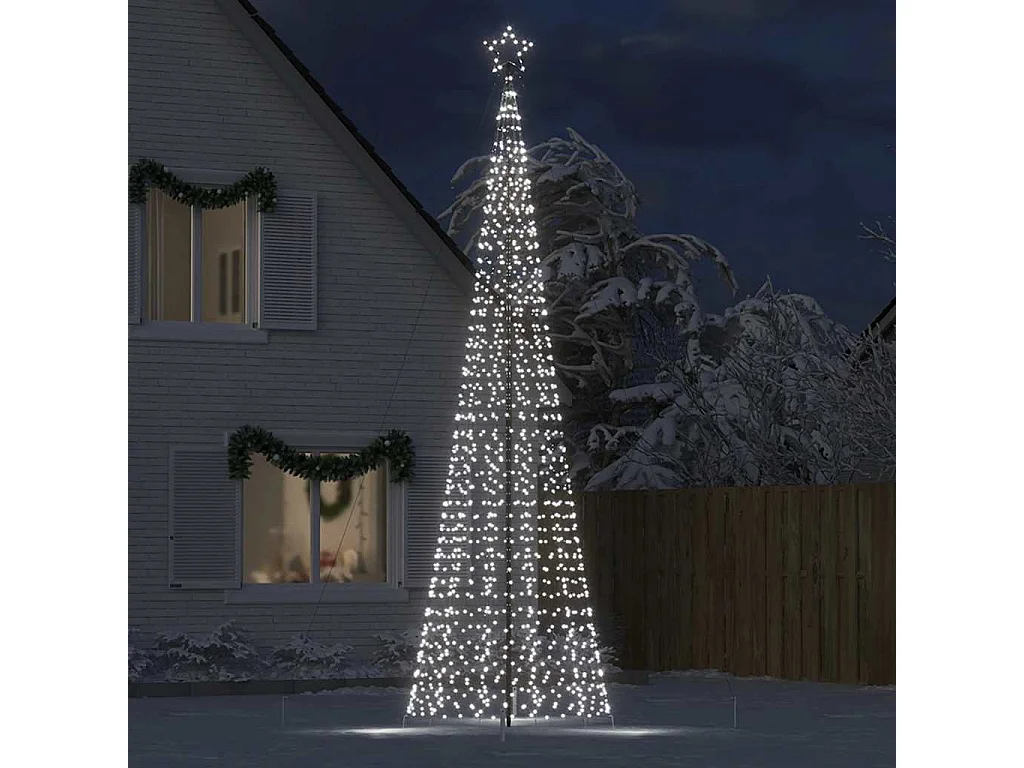 Sapin de Noël à LED avec pointes 1534 LED blanc froid 500 cm