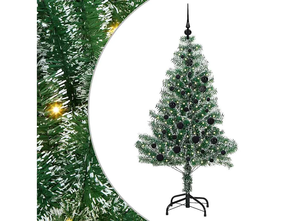 Arbre de Noël artificiel floconné de neige avec lumière LED