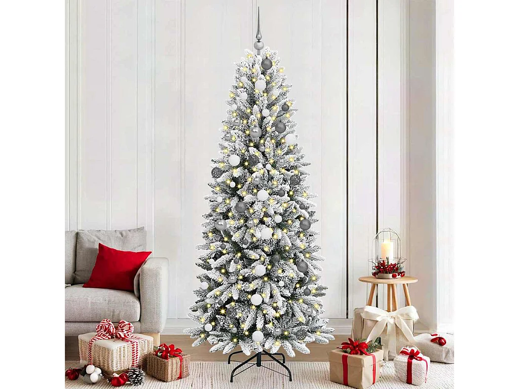 Sapin de Noël artificiel avec 300 LED Blanc 78 x 78 x 210 cm
