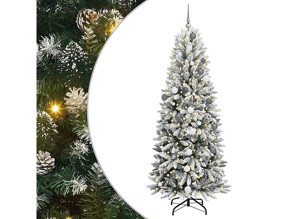 Albero di Natale artificiale con 300 LED Bianco 78 x 78 x 210 cm
