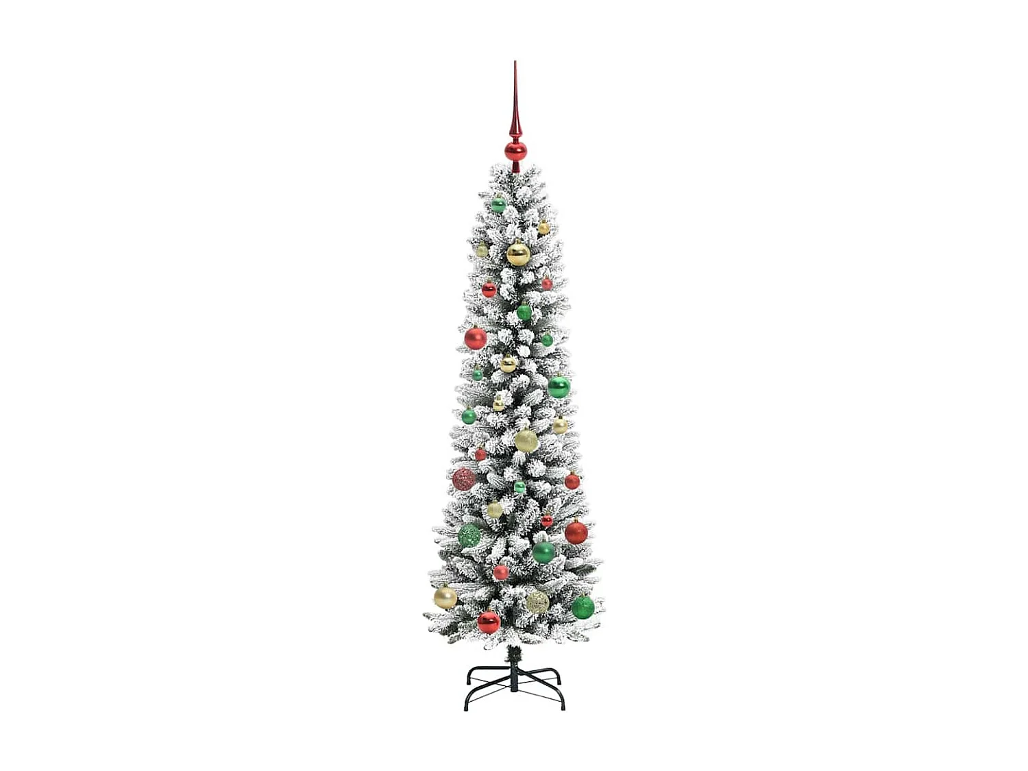 Albero di Natale artificiale con 150 LED verde e bianco 150 cm