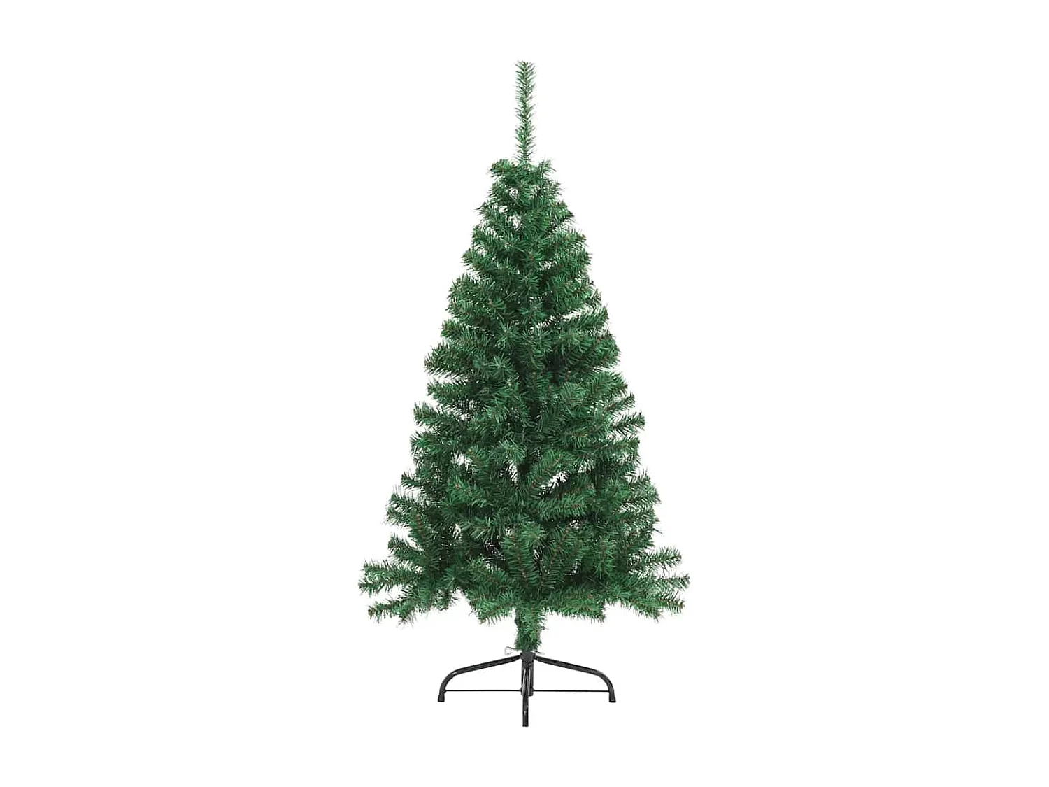 Sapin de Noël artificiel moitié avec support vert 150 cm PVC