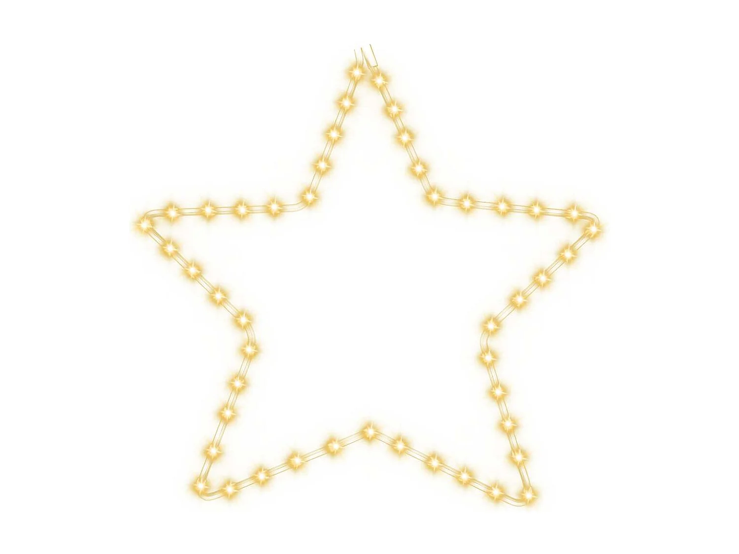 Kerststerfiguur met 48 warmwitte LED's 56 cm