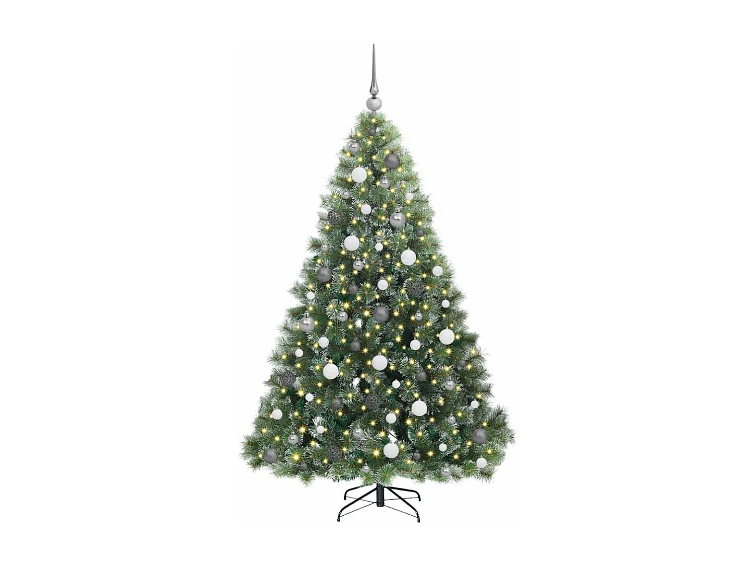 Albero di Natale artificiale con 300 LED Verde 180 cm PE e PVC