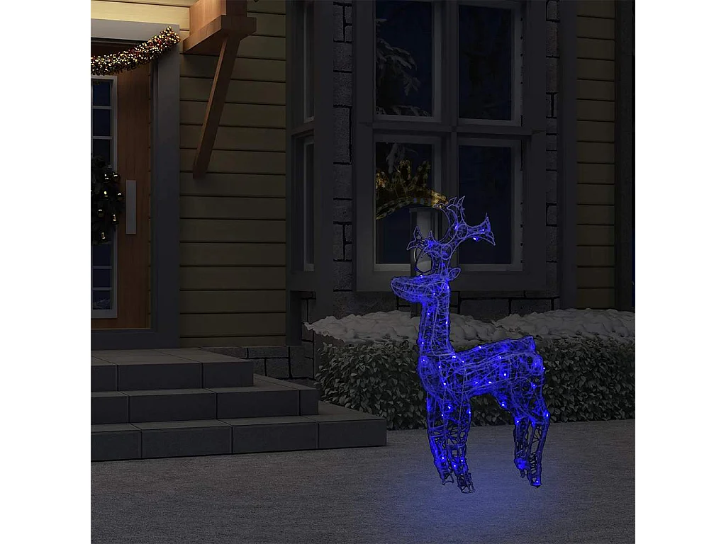 Decorazione natalizia renna 90 LED 60x16x100 cm Acrilico