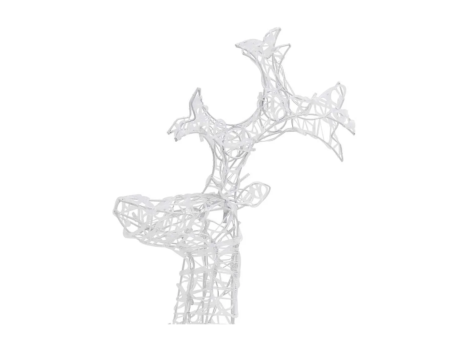 Decorazione natalizia renna 90 LED 60x16x100 cm Acrilico