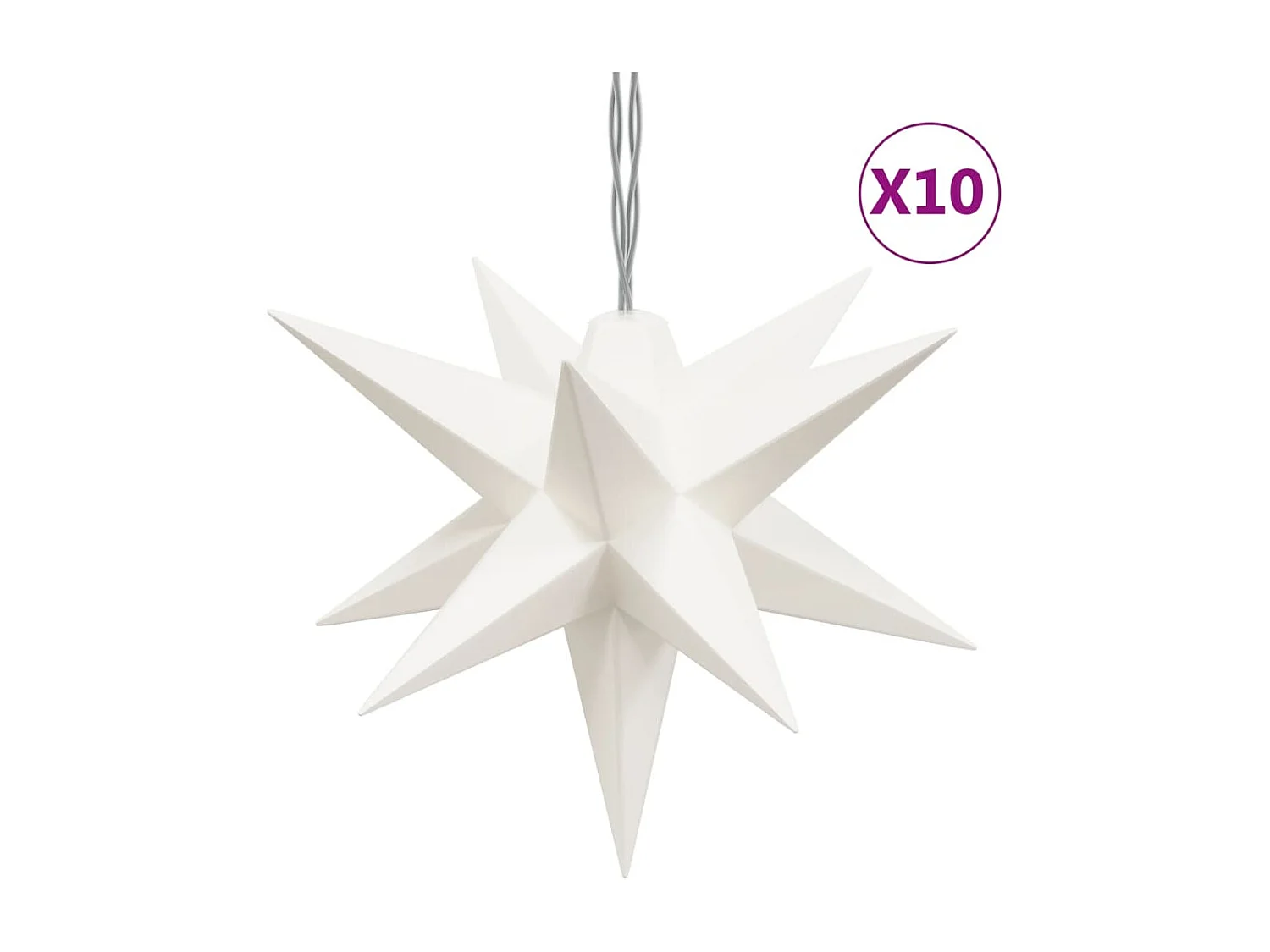 Luce di Natale 10 LED bianchi 10 cm