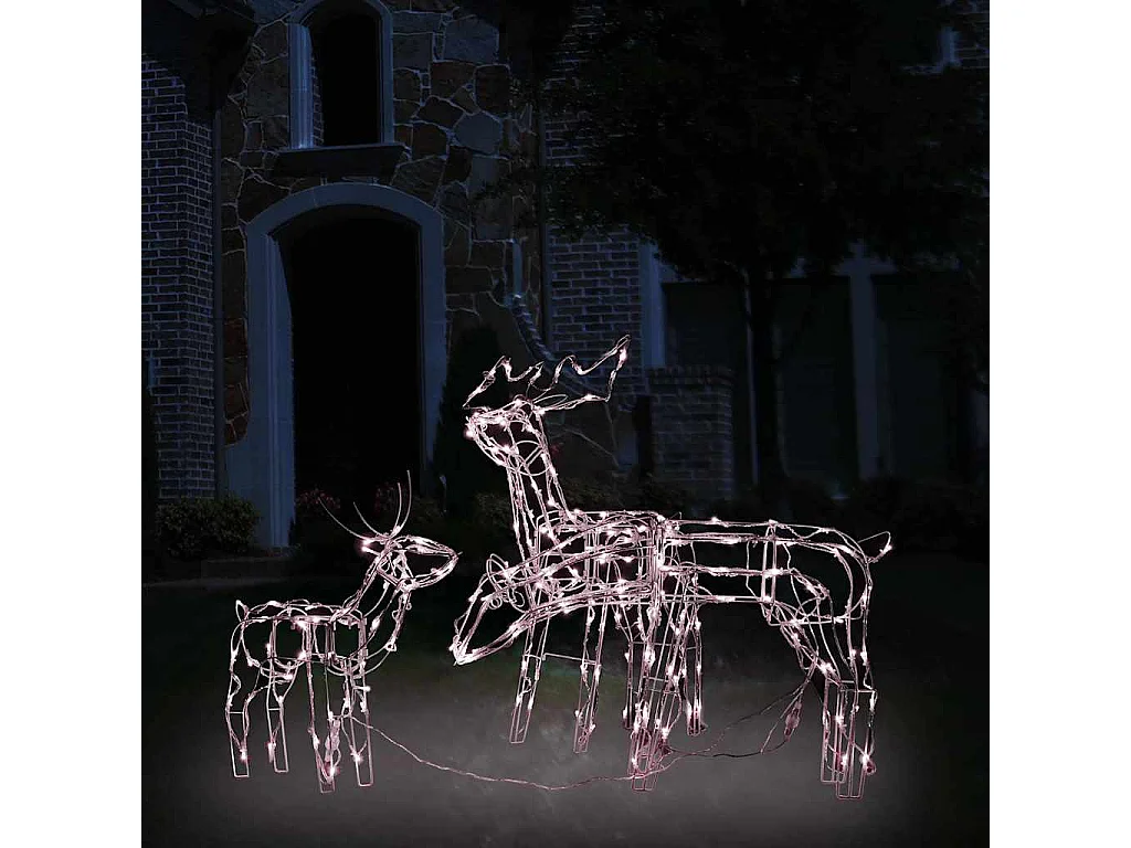 Catena luminosa natalizia 3 pezzi Renna 229 LED