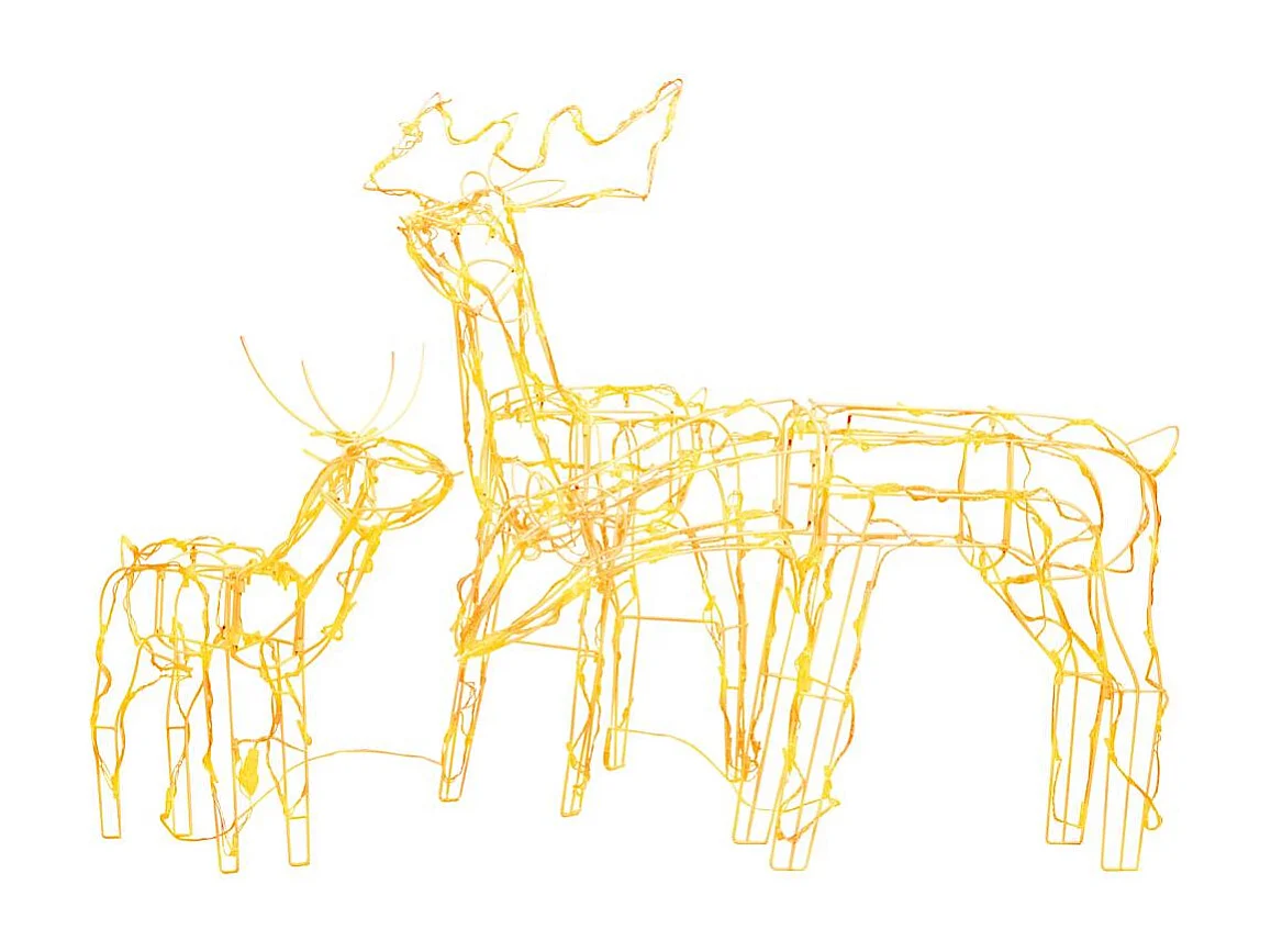 Catena luminosa natalizia 3 pezzi Renna 229 LED