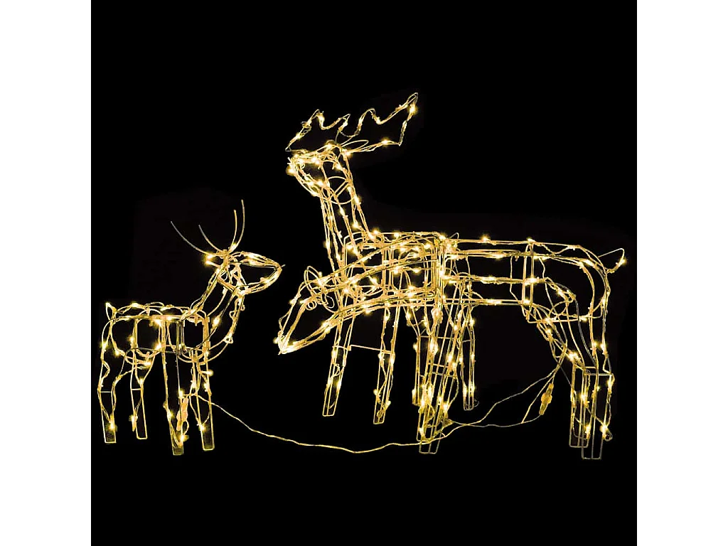 Catena luminosa natalizia 3 pezzi Renna 229 LED