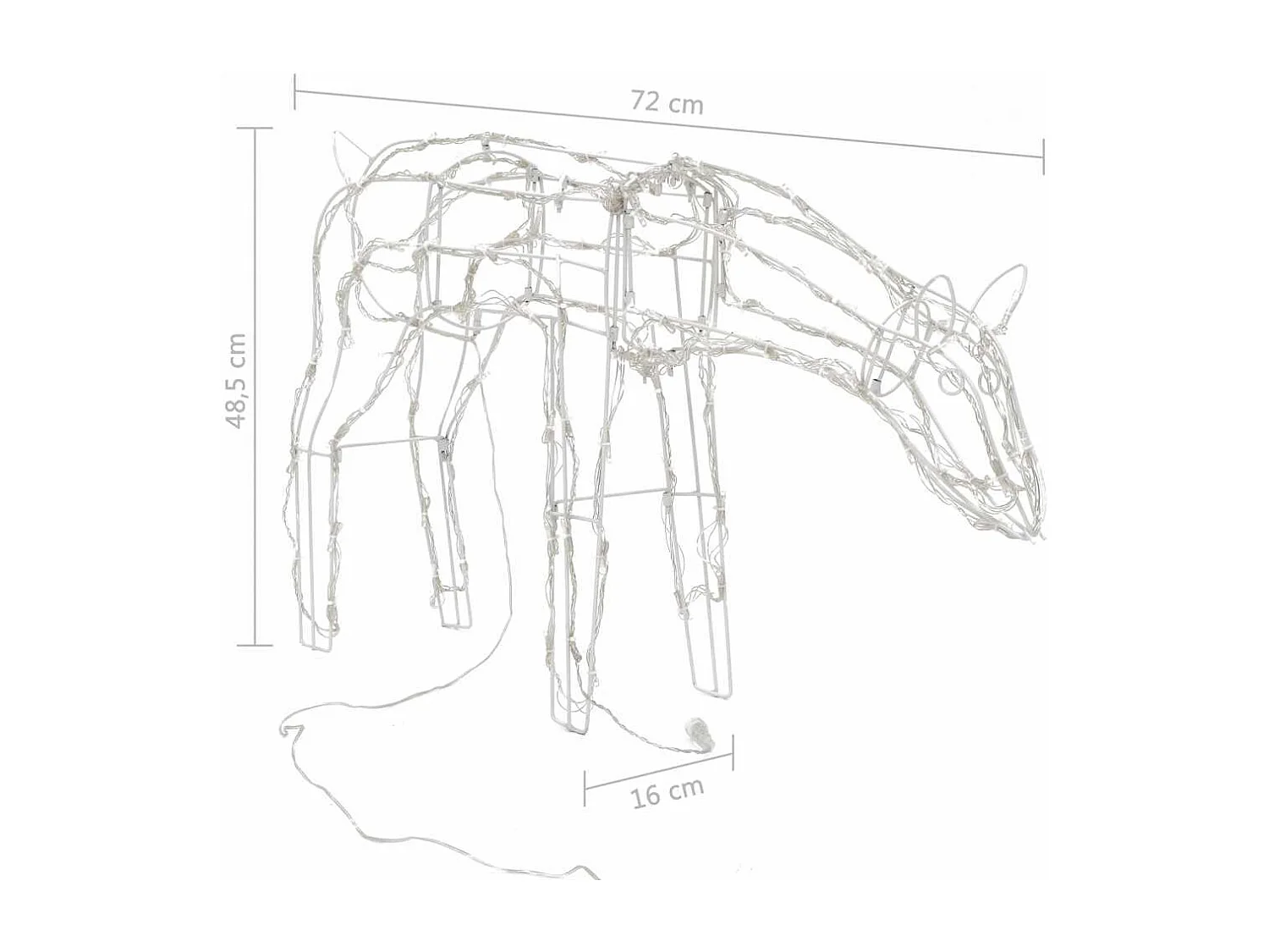 Catena luminosa natalizia 3 pezzi Renna 229 LED