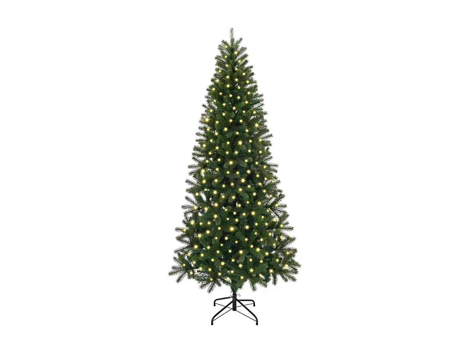 Sapin de Noël artificiel avec 300 LED Vert 210 cm PE et PVC