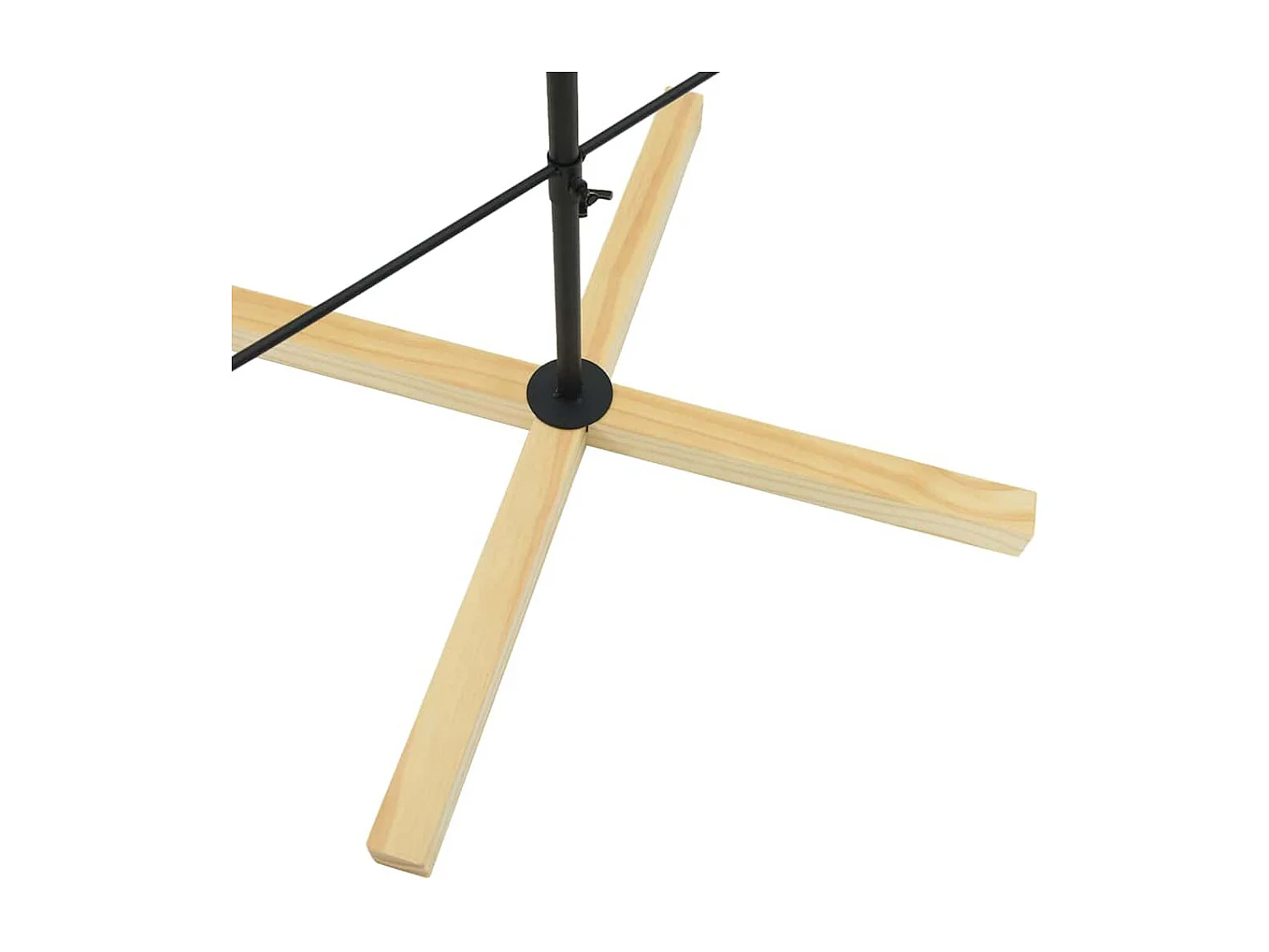 Albero di Natale a cono con supporto nero 210 cm in acciaio