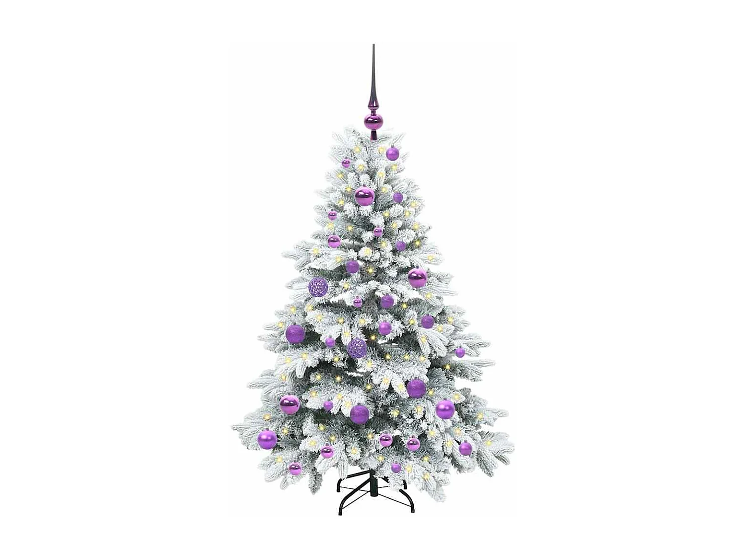 Kunstkerstboom met 150 LED's Groen 120 cm PE en PVC