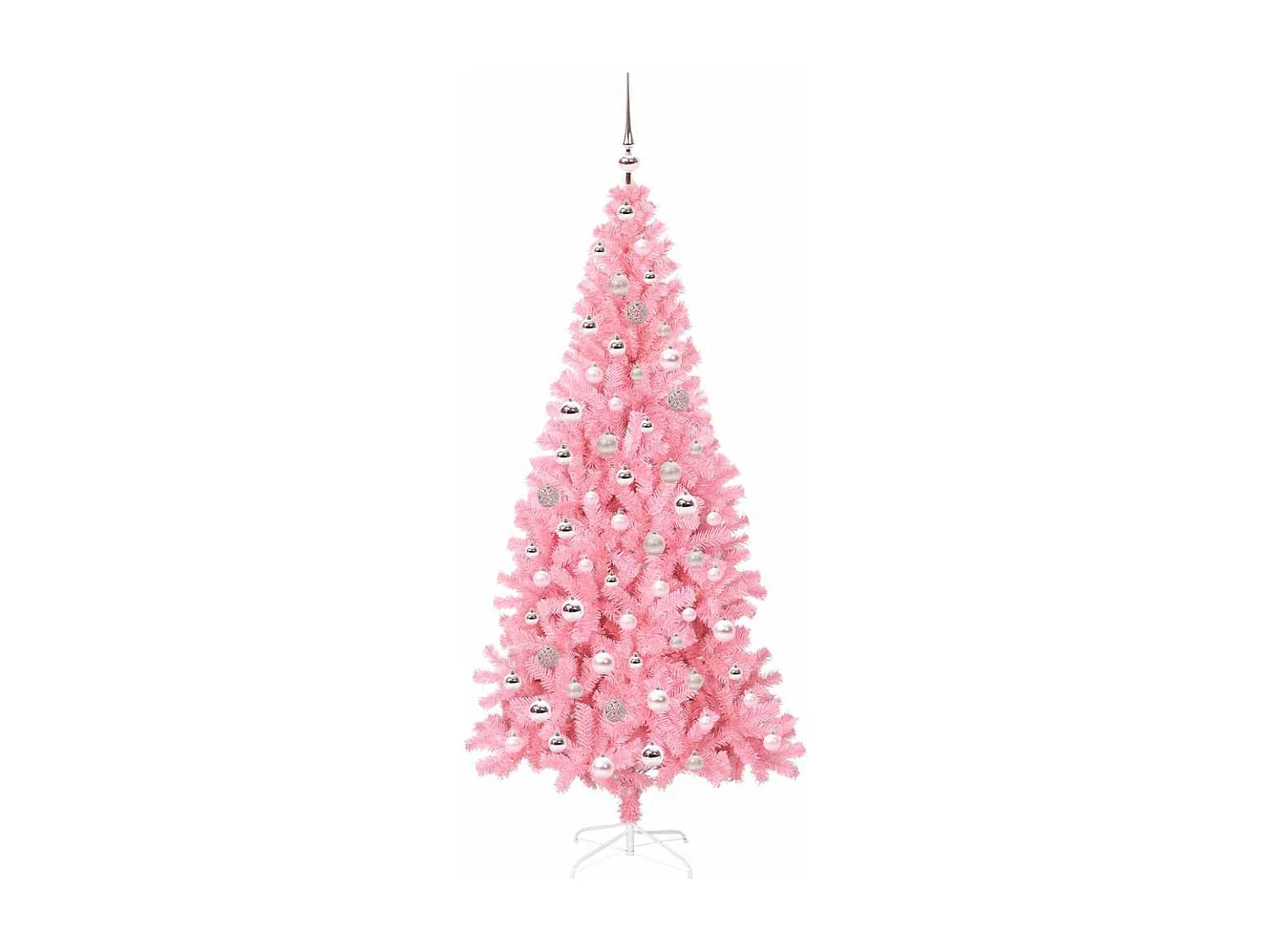 Sapin de Noël avec 300 LED avec support Rose 210 cm PVC
