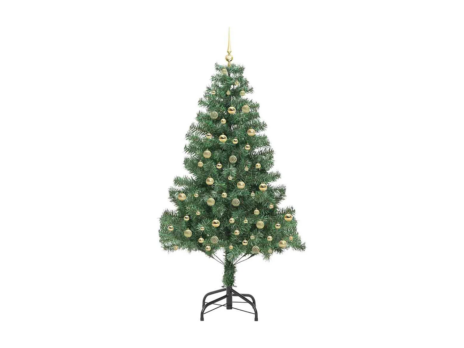 Sapin de Noël avec 300 LED avec support Vert 210 cm PVC