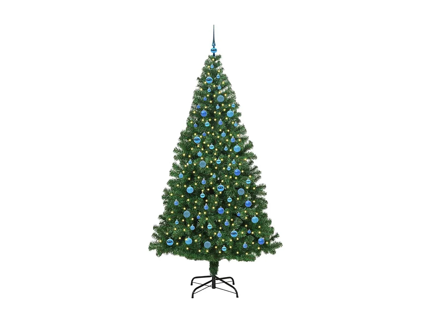 Albero di Natale artificiale verde 240 cm PVC, acciaio e plastica