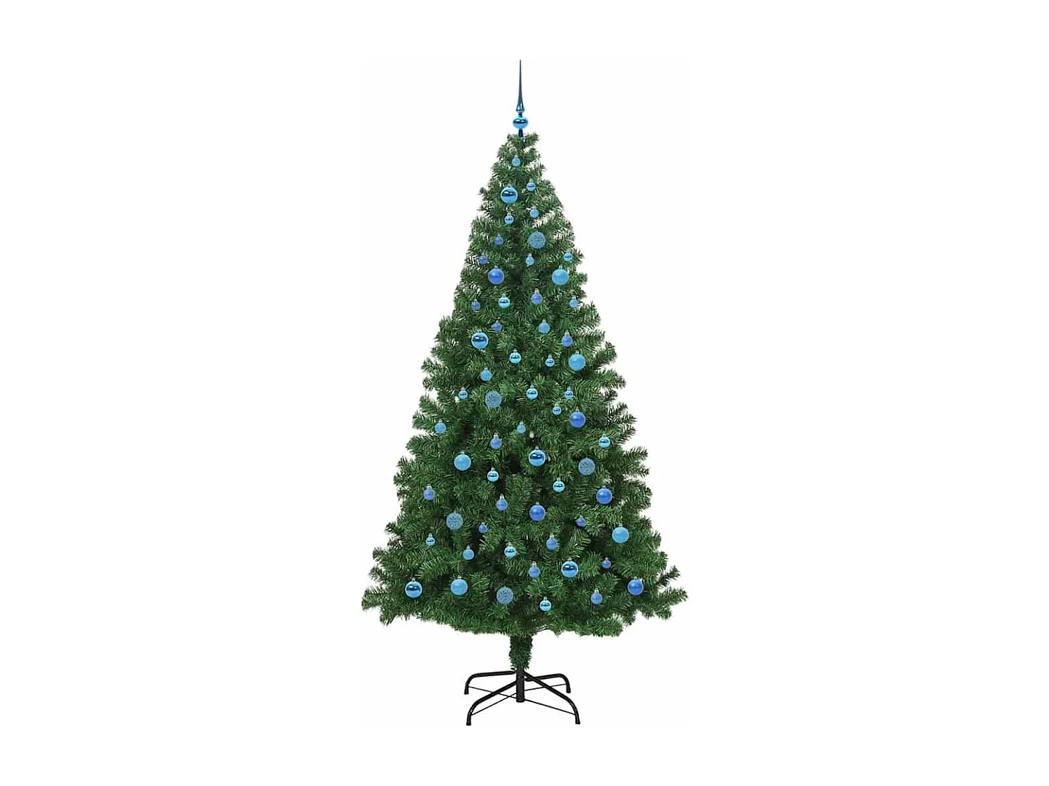 Albero di Natale artificiale verde 240 cm PVC, acciaio e plastica